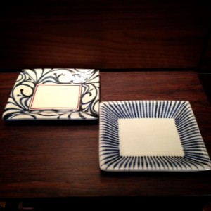 5.2寸角布目皿 2種柄