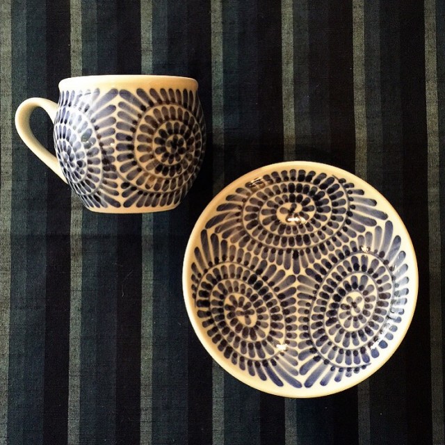蛸唐草 丸ミルクカップ・切立丸皿