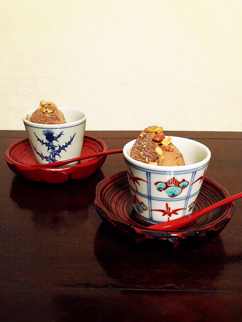 そばちょこでアイスクリーム